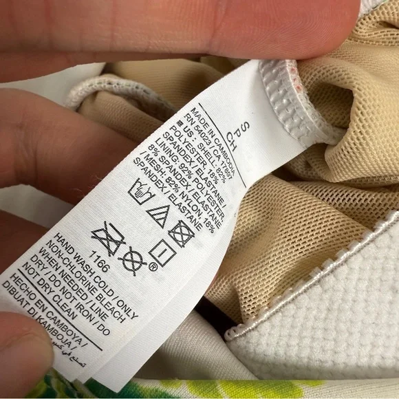 Old Navy Palm Tree Tropical Wrap Front One Piece Swimsuit - Picture 7 of 7